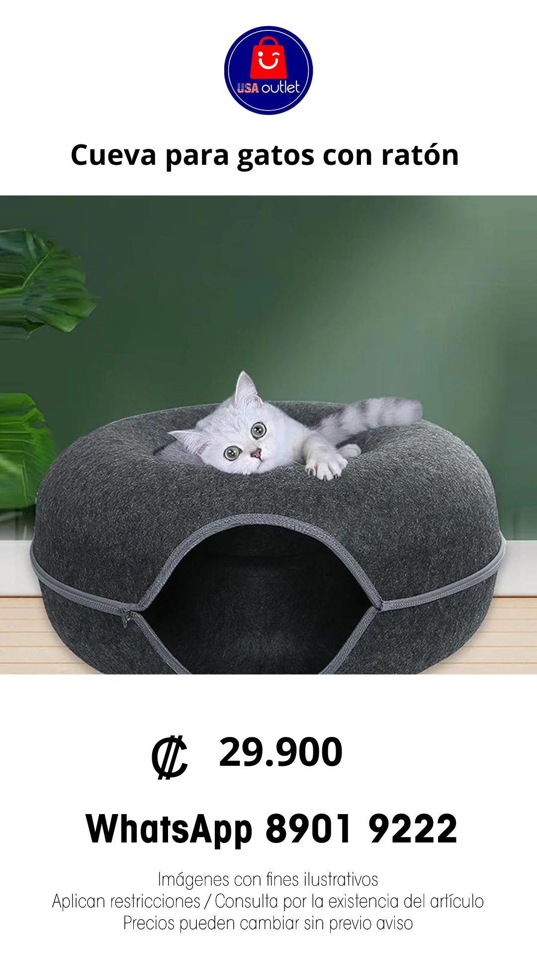 Cueva para gatos con ratón