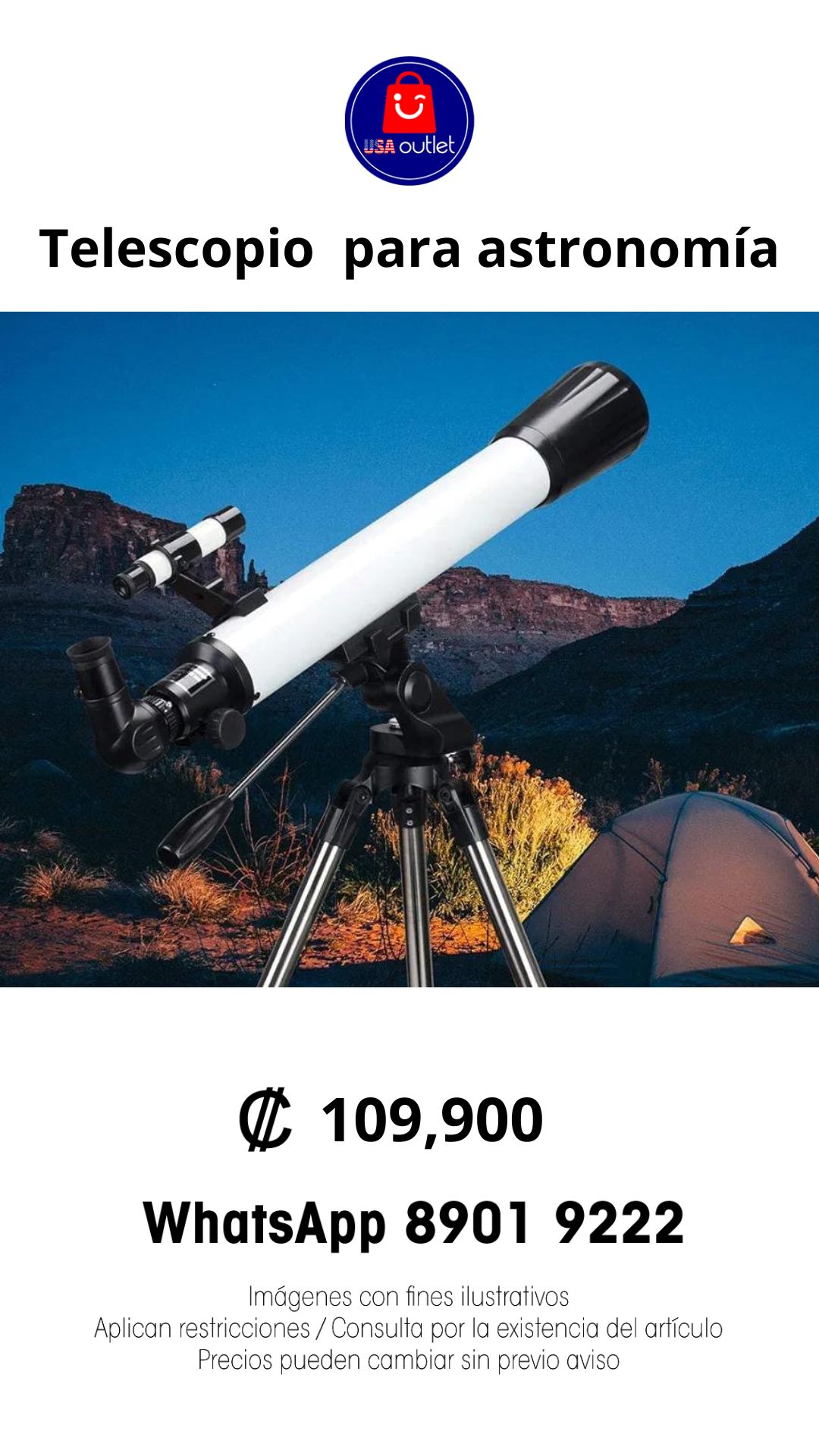 Telescopio para astronomía