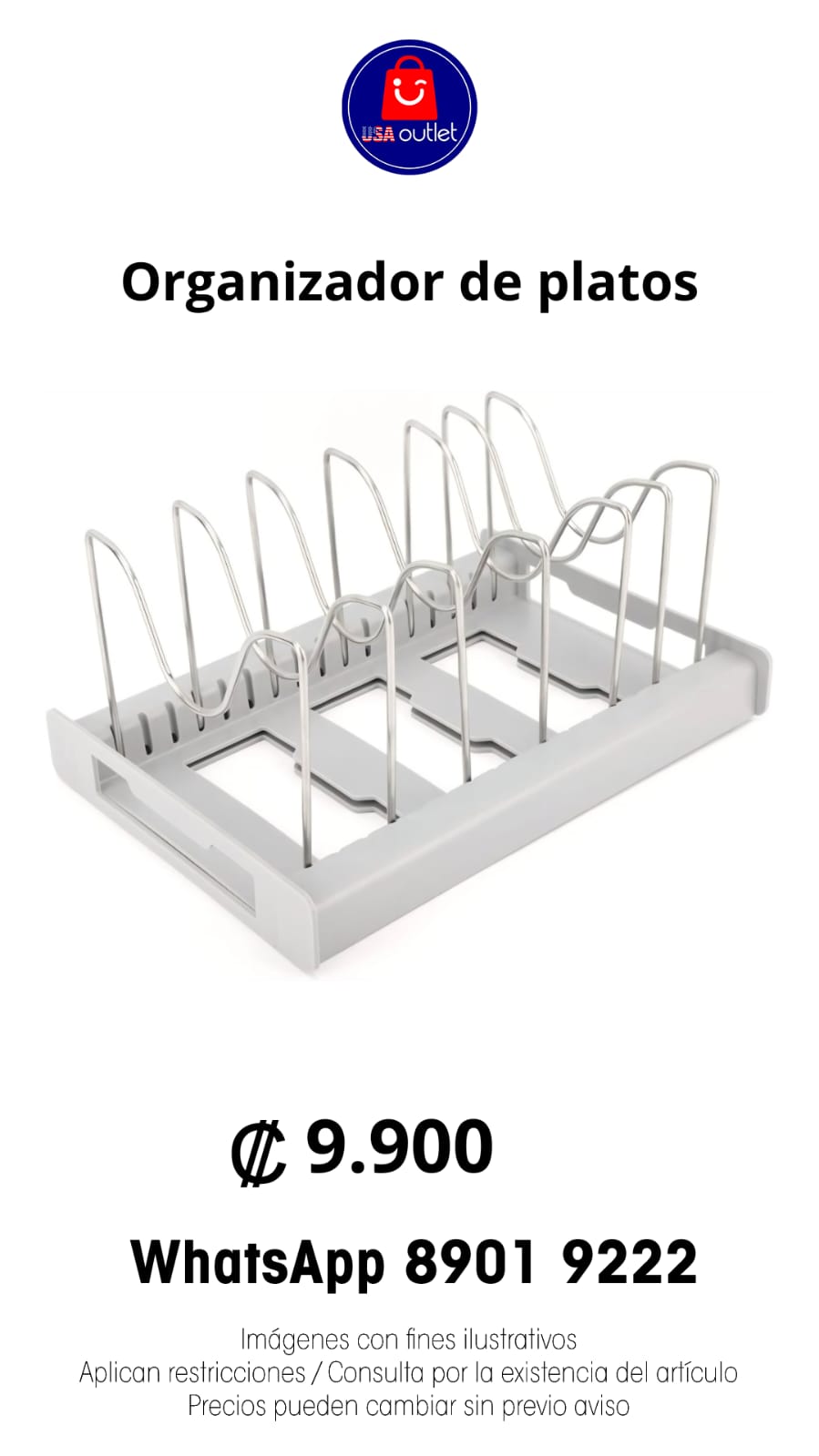Organizador de platos