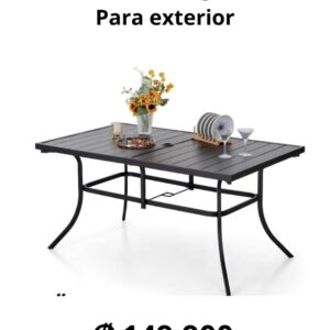 Mesa rectangular para exterior