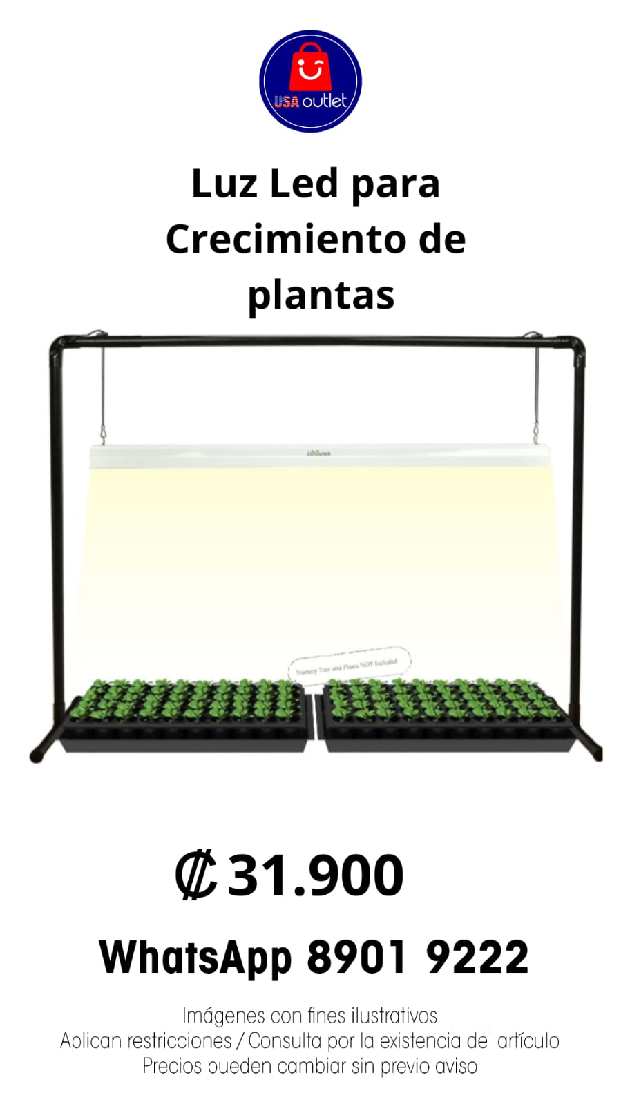 Luz led para crecimiento de plantas