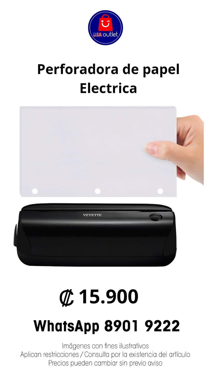 Perfotadora de papel eléctrica