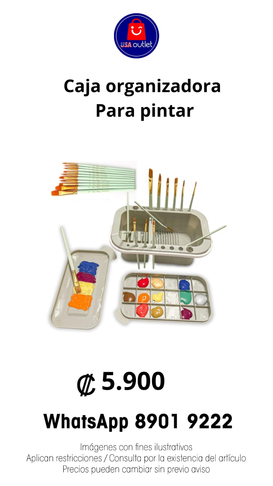 Caja organizadora para pintar