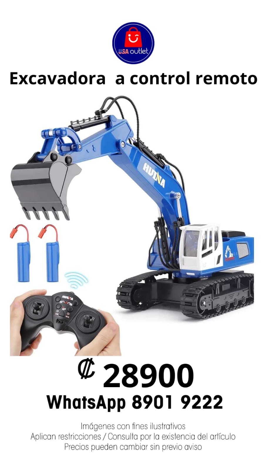 Excavadora a control remoto