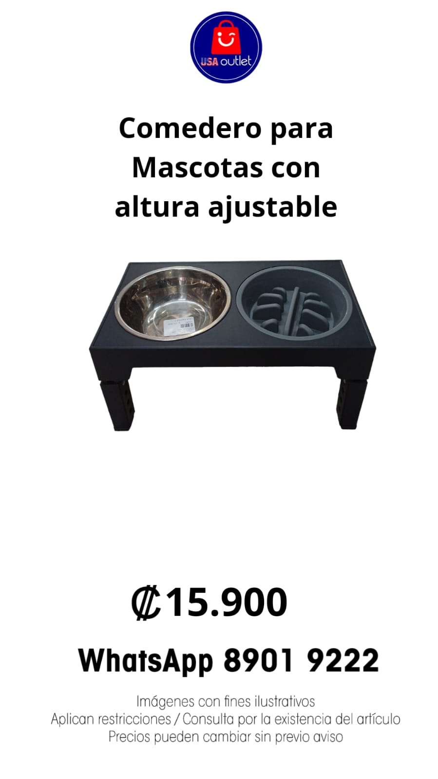 Comedero para mascotas con altura ajustable