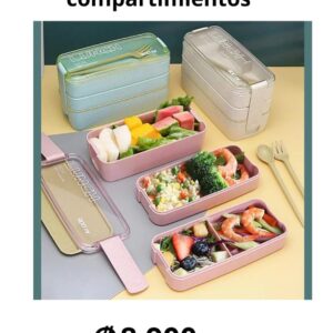 Lonchera de 3 compartimientos