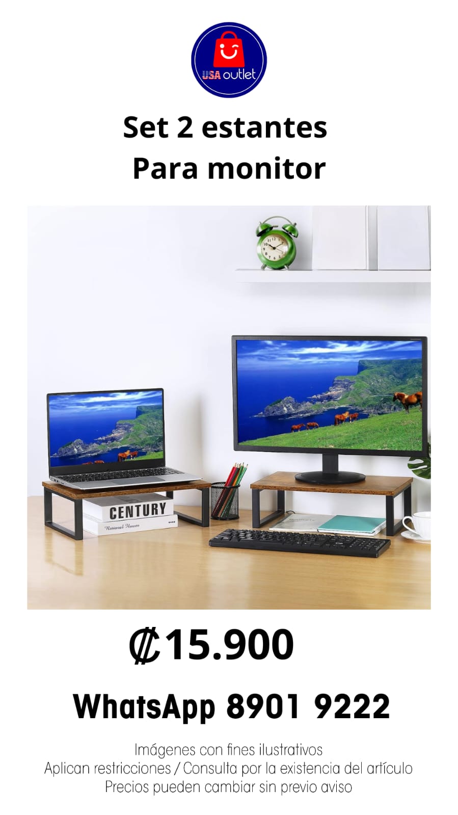 Set 2 estantes para monitor