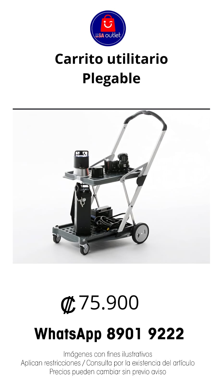 Carrito utilitario plegable